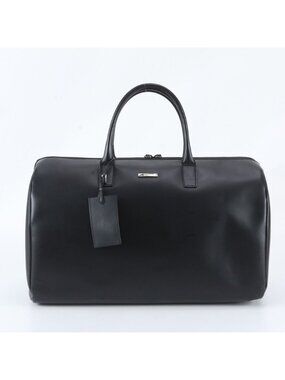Gucci Leather Boston Bag Tote Carry Black